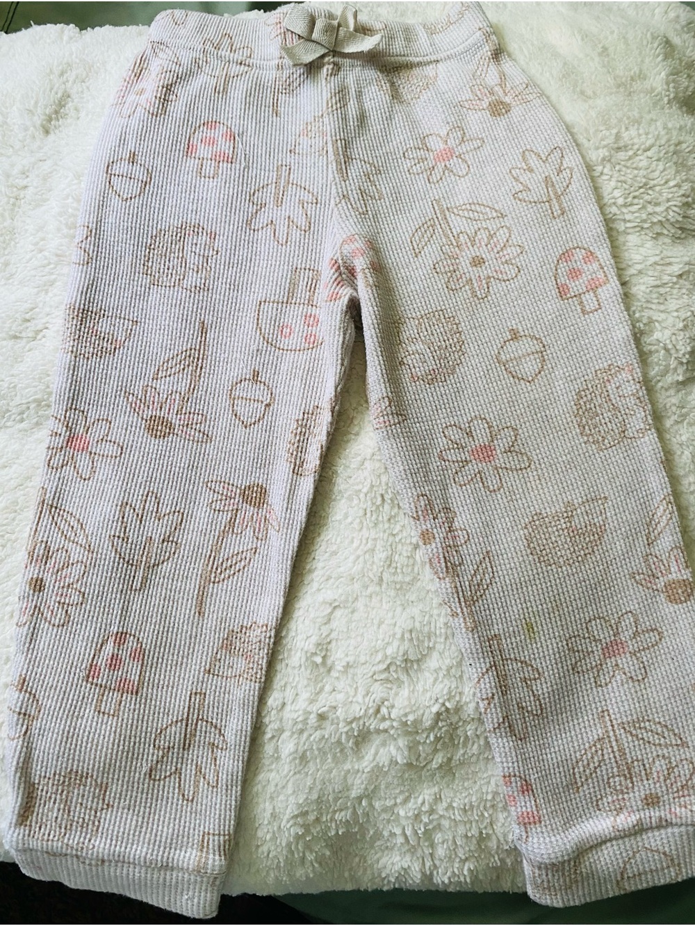 Garanimals Light Pink Floral & Mushroom Joggers